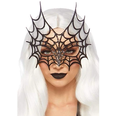 Abbildung von Leg Avenue Verkleidungsmaske Glitzerkrähe Augenmaske, Gestanzte Strassmaske im netzartigen Vogel Look