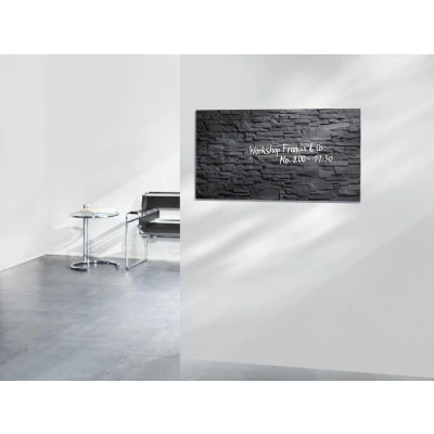 Abbildung von SIGEL Glas Magnettafel artverum® 91,0 x 46,0 cm Design Schiefer Stone