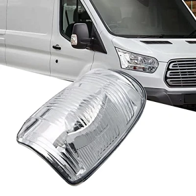Abbildung von GSRECY Blinker für Außenspiegel, bernsteinfarbenes / klares Objektiv Gehäuse, kompatibel mit Ford Transit MK8 2014 &gt; ON (rechte Seite, klare Linse)