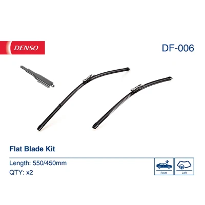 Abbildung von Scheibenwischer Denso Flat DF 006 Rahmenlos BMW: 1 Schrägheck, 2 Coupe, Cabrio, FIAT: Stilo Multi Wagon, Kasten / Kombi