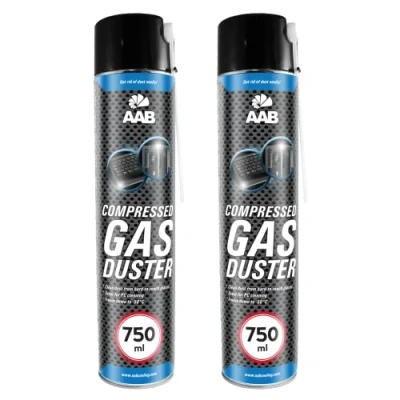 Abbildung von AABCOOLING Druckluftspray 750ml, Air Duster, Druckgasreiniger, Druckluft Dose, Reinigung von Multimedia und Bürogeräte, Tastatur, Keyboard, Luftdruck spray, Druckluftreiniger (2 x 750 ml)