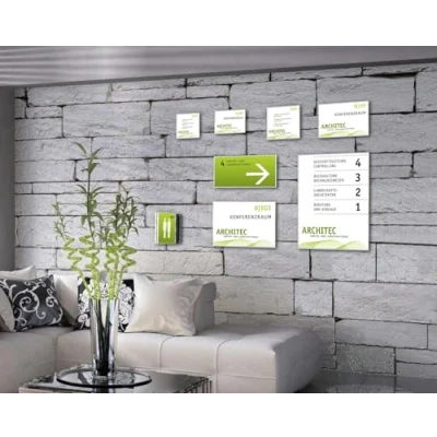 Abbildung von SignSystems® Türschild 12,0 x cm silber
