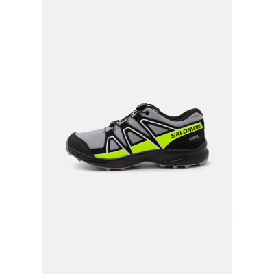 Abbildung von Salomon Speedcross WP Unisex Hikingschuh für Kinder, Größe: 33, Alloy/black/green gecko Kunststoff/textil