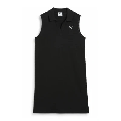 Abbildung von Puma ESS ELEVATED Strukturiertesärmelloses Relaxed Fit Kleid Damen Mit Plain Black Größe: S
