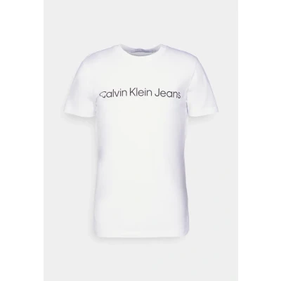 Abbildung von Calvin Klein Jeans CORE Institutional LOGO SLIM TEE Tshirt print, Herren, Größe: XS, Bright white