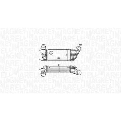 Abbildung von MAGNETI MARELLI 351319204260 Ladeluftkühler CITROËN: Jumpy II MPV, C8, Kastenwagen, FIAT: Scudo II, PEUGEOT: 807
