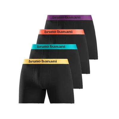 Abbildung von Bruno Banani 4 PACK Panties, Herren, Größe: Small, schwarz orange, türkis, gelb, lila