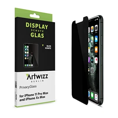 Abbildung von Artwizz PrivacyGlass Schutzglas Designed für [iPhone 11 Pro Max/XS Max] mit Privacy Effekt Displayschutz 100% Abdeckung, Anti Spy /Blickschutz Funktion