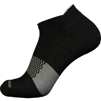 Abbildung von Icebreaker Merino Damen Herren Multisport Light Cushion Micro Socken, Schwarz/Snow/Metro Heather, Large