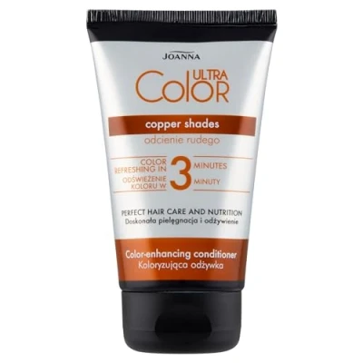 Abbildung von Joanna Ultra Color Farbschutz Spülung Conditioner für Rote und Kupfer Natürliches &amp; Gefärbtes Haar Feuchtigkeitsspendend Farbauffrischung intensivierung in 3 Minuten 100 ml
