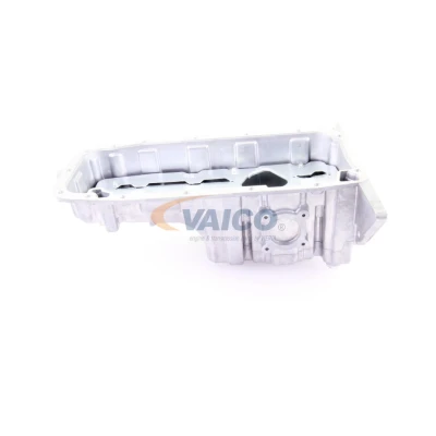 Abbildung von VAICO V40 1534 Ölwanne mit Ölablassschraube Dichtring, ohne Ölwannendichtung, Bohrung für Ölstandsensor Aluminium Original Qualität