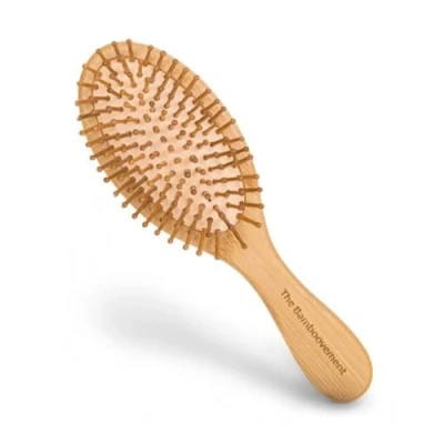 Abbildung von The Bamboovement Ovale Bambus Haarbürste Vegan, 100% plastikfrei, FSC zertifiziert und antistatisch für alle Haartypen, nachhaltig