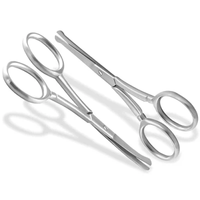 Abbildung von Set Bartschere Haarschere Edelstahl Gebogene und Gerade Schnittfläche