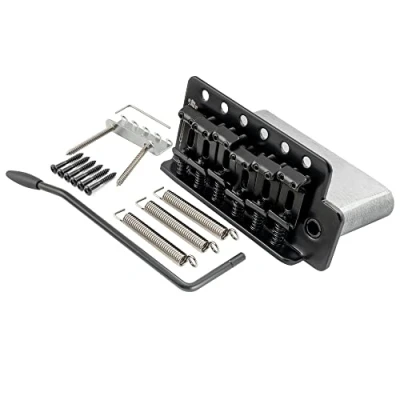Abbildung von Wilkinson WOV01 52.5mm(2 1/16 inch) Vintage Tremolo Bridge 6 Screw Squier/Mexico Fender Strat Electric Guitar (Schwarz)