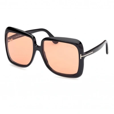 Abbildung von Tom Ford Lorelai Sonnenbrille, Damen, Größe: 59, Shiny black/brown