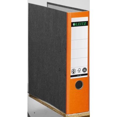 Abbildung von LEITZ Ordner Rückenbreite 8 cm DIN A4 Karton orange marmoriert