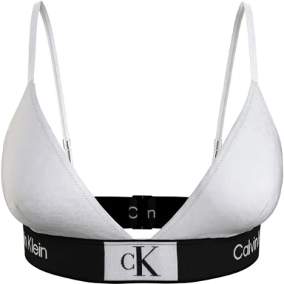 Abbildung von Calvin Klein Damen BH Triangle Stretch, Weiß (Pvh Classic White), L