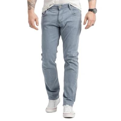 Abbildung von Rock Creek Herren Jeans Regular Fit Stretch Männerhose Herrenjeans Denim Hosen Herrenhose Straight Cut Stonewashed RC 2415 Grau W40 L32