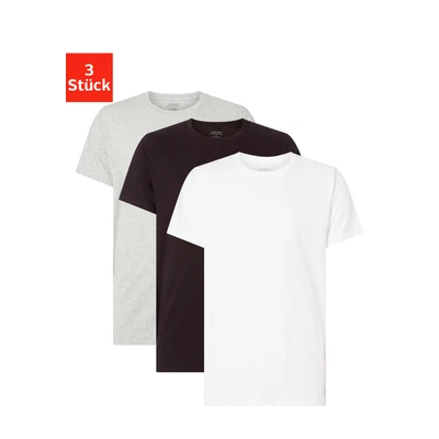 Abbildung von Calvin Klein Underwear Classics CREW NECK 3 PACK Unterhemd/shirt, Herren, Größe: Large, Grey