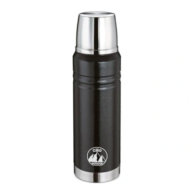 Abbildung von Cilio 545500 Isolierflasche, Edelstahl, schwarz, 7 x 26 cm