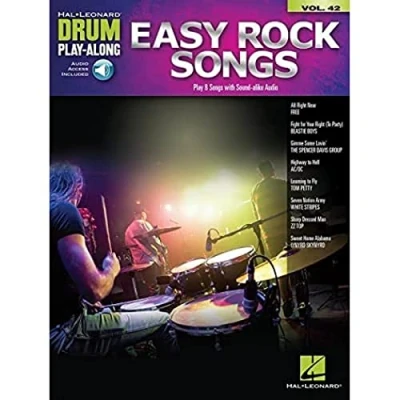 Abbildung von Drum Play Along Volume 42: Easy Rock Songs (Book/Online Audio): With Downloadable Audio (Drum along, 42)