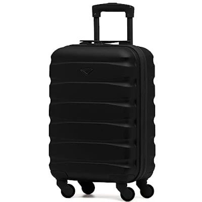 Abbildung von Flight Knight ABS Hartschalenkoffer Kabinen und Handgepackoptionen, die fur uber 100 Fluggesellschaften zugelassen sind, darunter easyJet, British Airways, RyanAir, Virgin Atlantic, Emirates