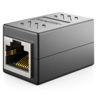 Abbildung von deleyCON 1x CAT6 Patchkabel Koppler Modular Geschirmt 2x RJ45 Buchse Netzwerk Adapter