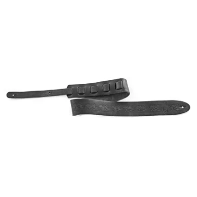 Abbildung von Ovation Gitarrengurt Premium Leder, Signature &quot;Leaf&quot;, Schwarz