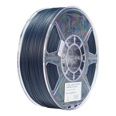 Abbildung von eSUN ABS Filament 1.75mm, CF Carbon Fiber Filled Filament, 1KG Spule (2.2 LBS) 3D Druck Materialien für FDM Drucker, Dunkelblau