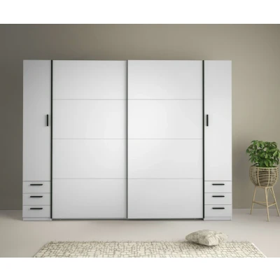 Abbildung von INOSIGN Kleiderschrank &quot;Antioch mit 8 Einlegeböden und 2 Kleiderstangen, 6 Schubladen&quot;, Garderobe Schiebetüren Drehtüren, B/H/T 270/207/61 cm