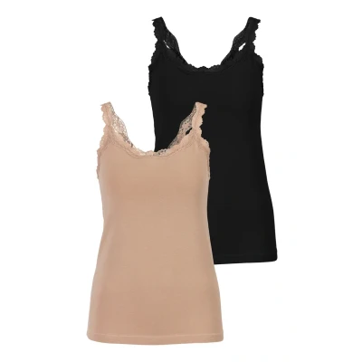 Abbildung von Lascana Top Beige schwarz, Damen, Größe: 32/34, schwarz