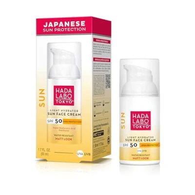Abbildung von Hada Labo Tokyo Sun Face Cream SPF 50 UVA UVB Hyaluronic Acid, Panthenol, Water Resistant