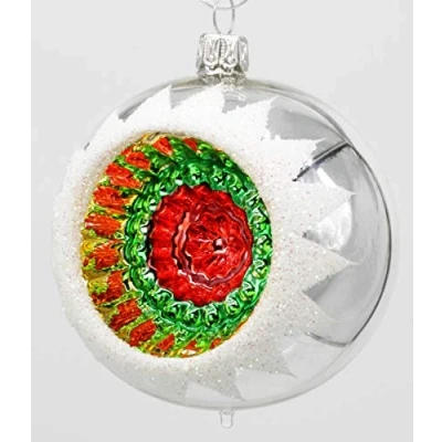 Abbildung von condecoro Christbaumkugel Reflex Silber bunt D7
