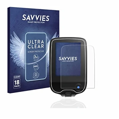 Abbildung von Savvies 18 Stück Schutzfolie für Freestyle Libre 3 Displayschutz Folie Ultra Transparent