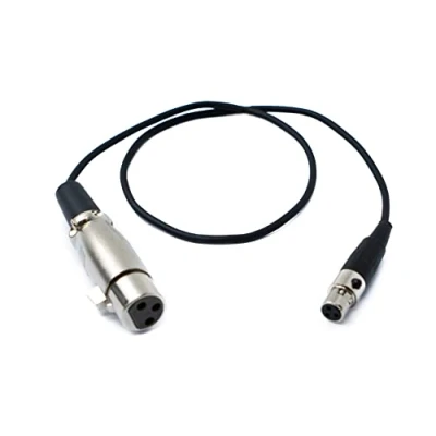 Abbildung von System S Audio Kabel 50 cm Mini XLR 3 polig Buchse zu Adapter Schwarz