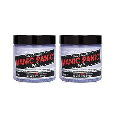 Abbildung von Manic Panic Silver Stiletto Classic Creme, Vegan, Cruelty Free, Semi Permanent Hair Dye 2 x 118ml