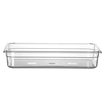 Abbildung von HENDI Gastronormbehälter, Temperaturbeständig von 40 bis 110C, Skalierung, Geruchs und geschmackneutral, 14L, Polycarbonat, GN 1/1, 530x325x(H)100mm, Transparent