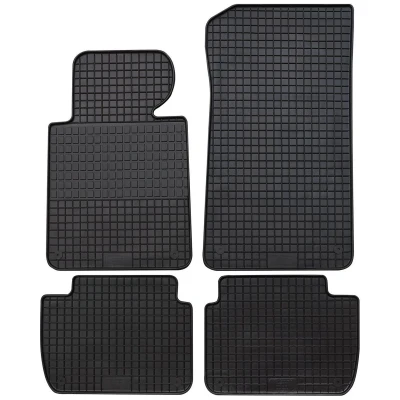 Abbildung von PETEX Gummimatten passend für 3er (E46) Limousine ab 1998 2005 / Coupe 1999 09/2006 Touring Compact 2001 12/2004 Fußmatten schwarz 4 teilig Passform (16310)