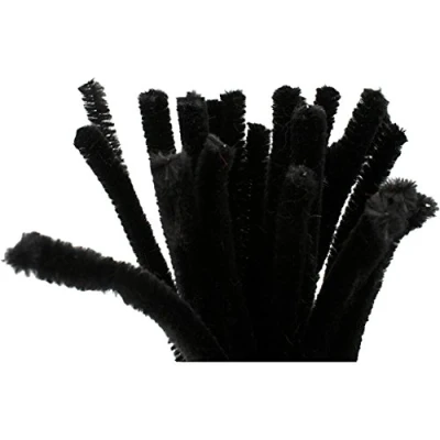 Abbildung von Chenilledraht,,100263,Dicke AA89 mm,L: 30 cm,schwarz, 25Stck.