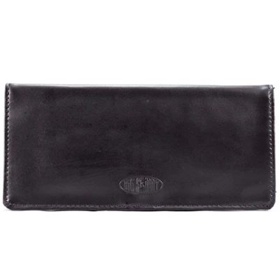 Abbildung von Big Skinny Damen Executive Leder Bi Fold Scheckbuch Slim Wallet für bis zu 40 Karten Schwarz