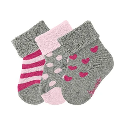 Abbildung von Sterntaler BABYS CKCHEN RINGEL, 3ERPACK Socken für Kinder, Größe: 15/16, Silber melange