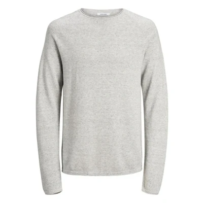 Abbildung von Jack &amp; Jones Jjehill CREW NECK NOOS Strickpullover, Herren, Größe: XS, Light grey melange