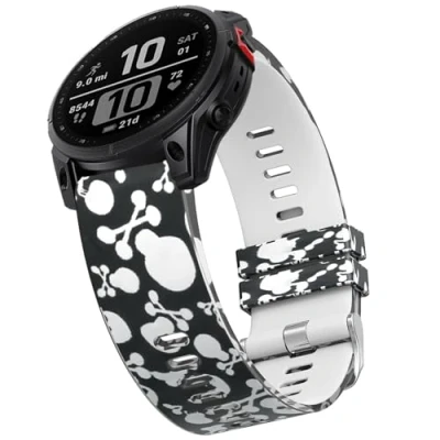Abbildung von TOPsic Fenix 5 Sportuhr Armband Silikon Sportarmband Uhr Ersatzarmband mit Werkzeug für 5/Fenix Plus/Fenix 6/Fenix 6 Pro/Fenix 7/Fenix 7 Solar/Fenix Sapphire Solar