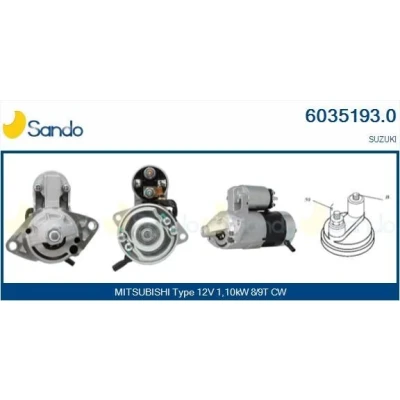 Abbildung von CASCO CST35193AS Anlasser 12V 1,10kW 8, 9 CPS0126 M8 66mm SUZUKI: Grand Vitara 1 SUV