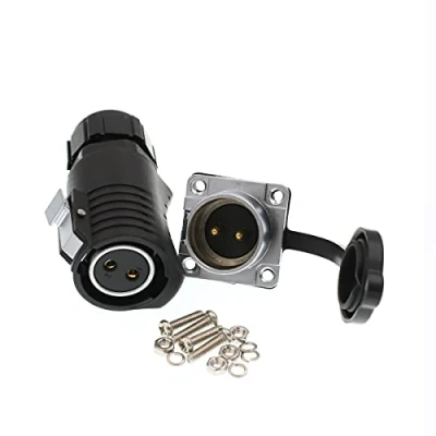 Abbildung von ZBLZGP LP20 Waterproof Aviation Connector IP65 Solar Panel Charge Fast Connection Male und Female LED Outdoor Power (2pin, Feamle Plug &amp; Socket)