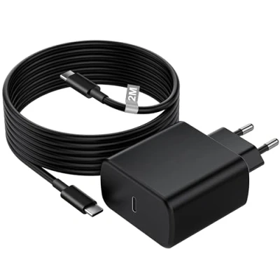 Abbildung von 45W USB C Ladegerät Schnellladekabel für Samsung Galaxy S24/S23/S22/S21/S20/Note20/S10/S9/A73/A53/A13 with 2M Kabel, mit Netzteil Adapter Ladestecker Fast Charger