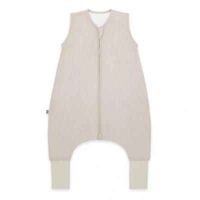 Abbildung von emma &amp; noah Baby Schlafsack mit umschlagbaren Füßen 2.5 TOG, Strampelsack für den Herbst und Winter, Bio Baumwolle, OEKO TEX Zertifiziert, Ideal aktive Kinder (Essential Beige, 110)