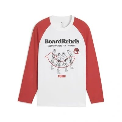 Abbildung von Puma MID90S Langarmshirt Teenager Für Herren Damen Kinder Mit Print White Größe: 7 8Y