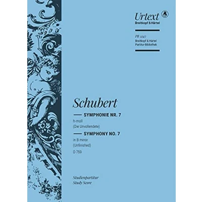 Abbildung von Symphonie Nr. 7 h moll D 759 Unvollendete Breitkopf Urtext Studienpartitur (PB 5247)