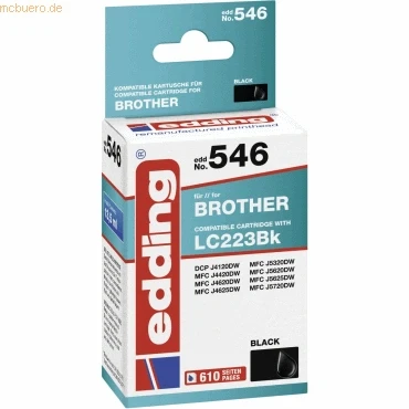 Abbildung von Edding Druckerpatrone für Brother LC223BK schwarz